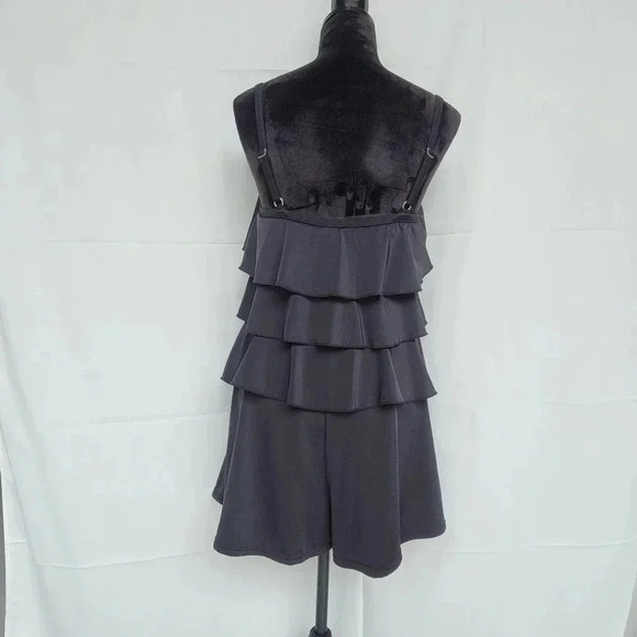 Fit 4 Ur Hips One piece Flattering ruffle Tiered swim Shorts Romper Black sz 10 - Picture 7 of 10